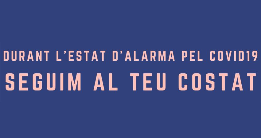 Informació serveis de l'entitat durant l'estat d'alarma